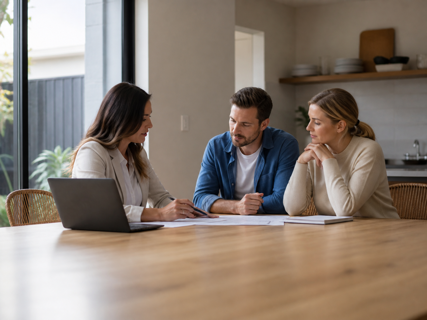 Investor reviewing a Section 32 vendor statement document at a desk