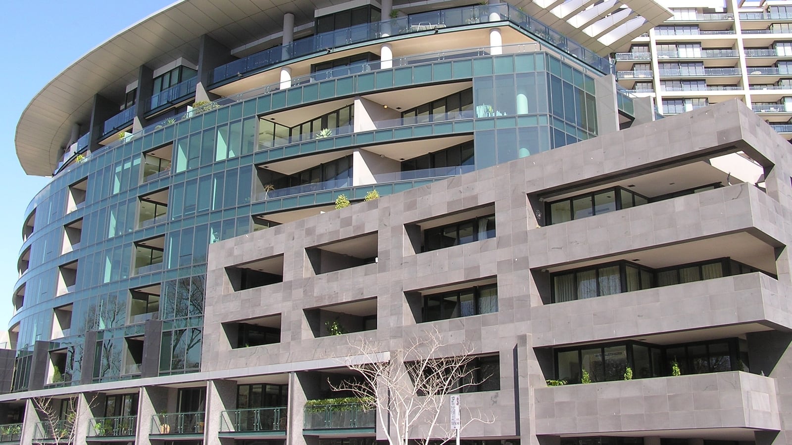 Completed apartment development in Melbourne
